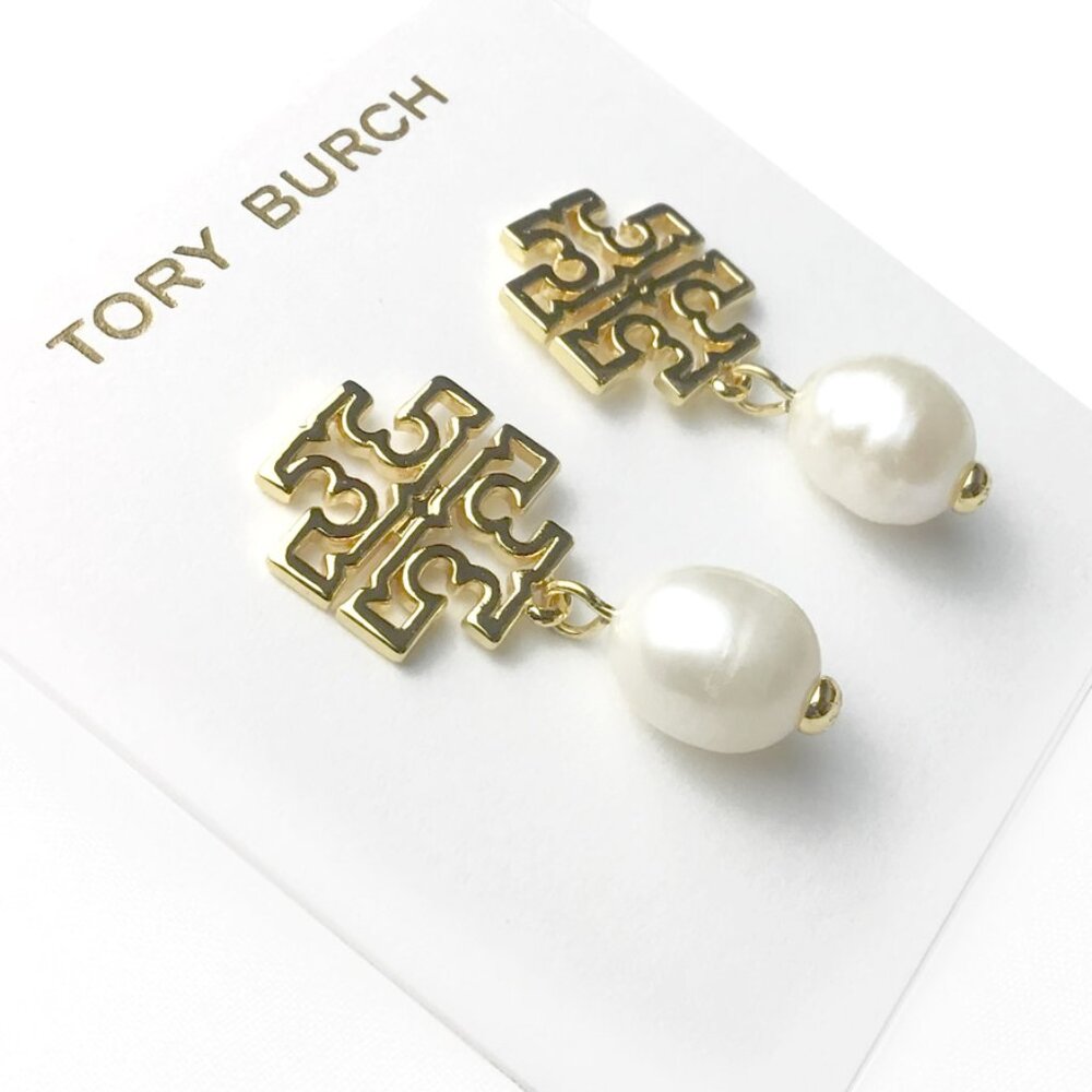 Tory Burch Faux Pearl Drop Earrings NWOT - Picture 3 of 8